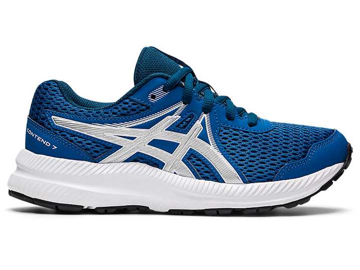 Asics CONTEND 7 Löparskor Barn Blå Silver | Sverige-6435918