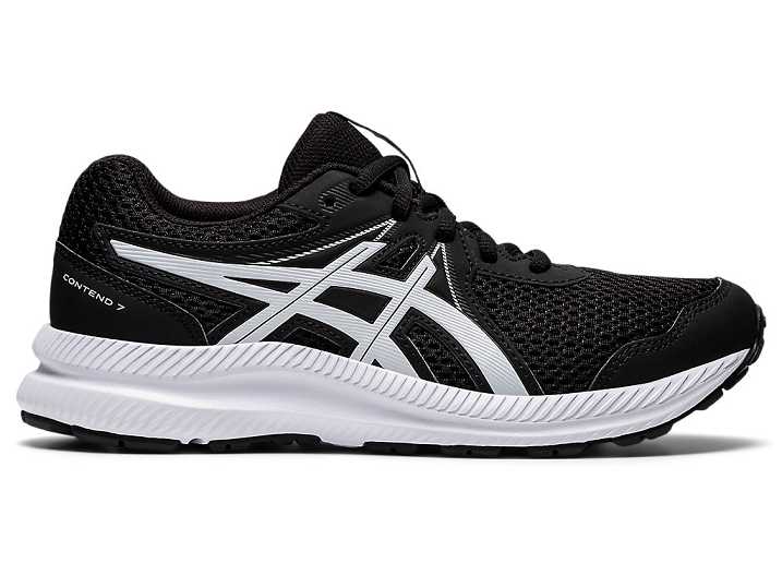 Asics CONTEND 7 Löparskor Barn Svarta Vita | Sverige-0287549