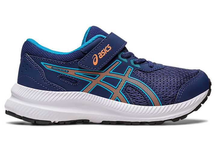 Asics CONTEND 8 Löparskor Barn Blå Orange | Sverige-8709342