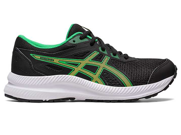 Asics CONTEND 8 Löparskor Barn Svarta Ljusgröna | Sverige-6259701