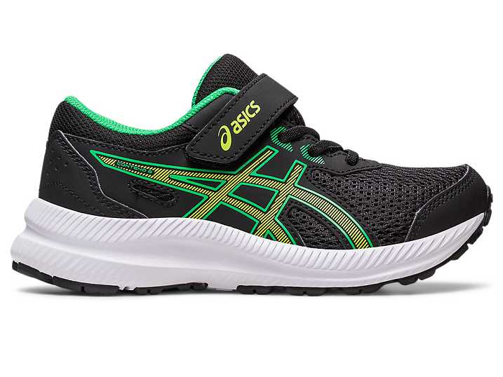 Asics CONTEND 8 Löparskor Barn Svarta Ljusgröna | Sverige-8356910