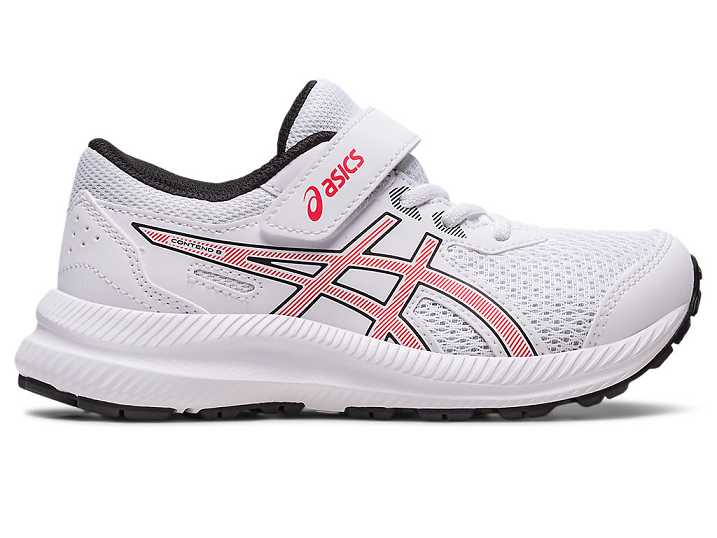 Asics CONTEND 8 Löparskor Barn Vita Röda | Sverige-7348159