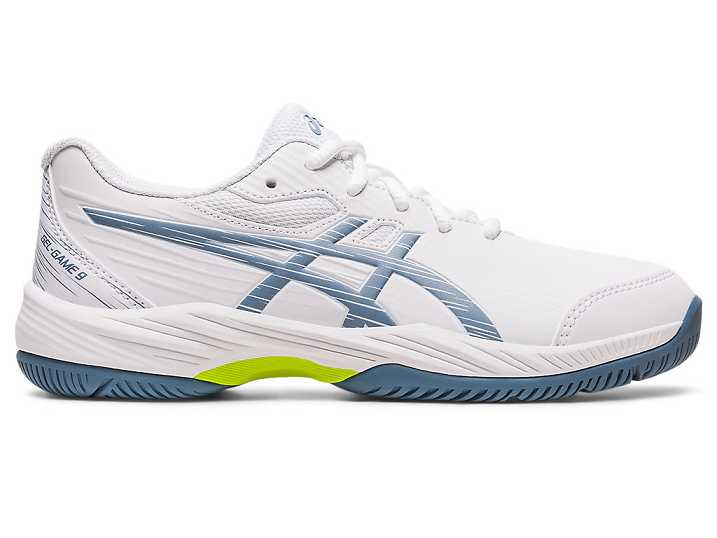 Asics GEL-GAME 9 Sneakers Barn Vita Grå Blå | Sverige-3659780