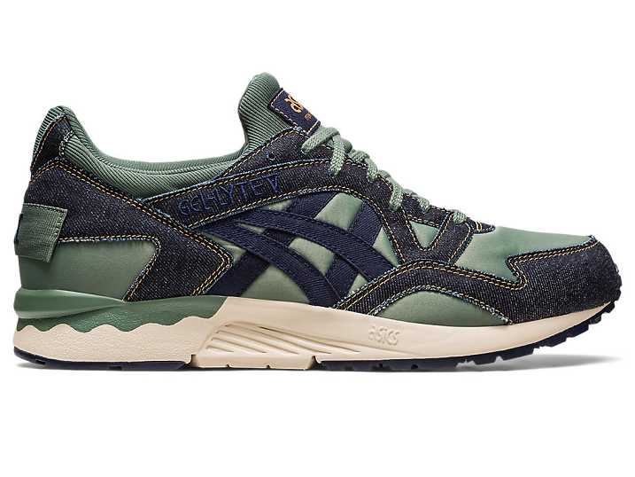 Asics GEL-LYTE V MODERN PATCHWORK Sneakers Dam Marinblå Mörkgröna | Sverige-7981263