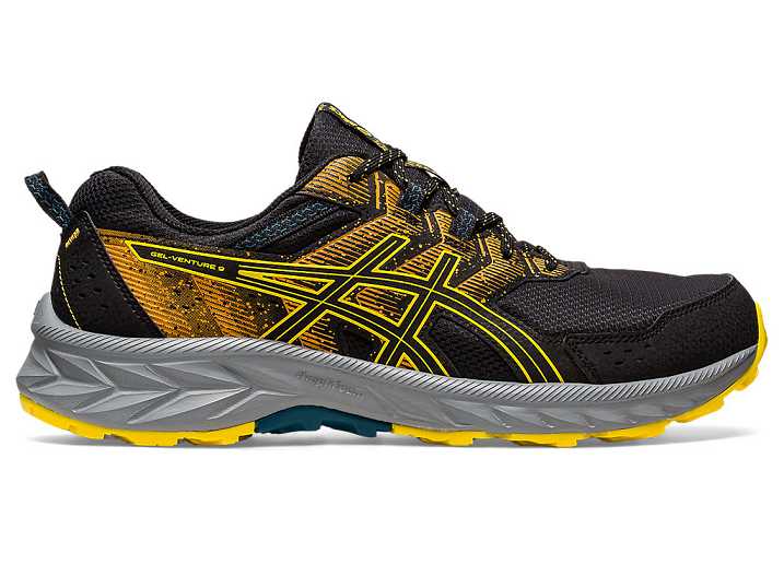 Asics GEL-VENTURE 9 Trail löparskor Herr Svarta Guld Gula | Sverige-7594206