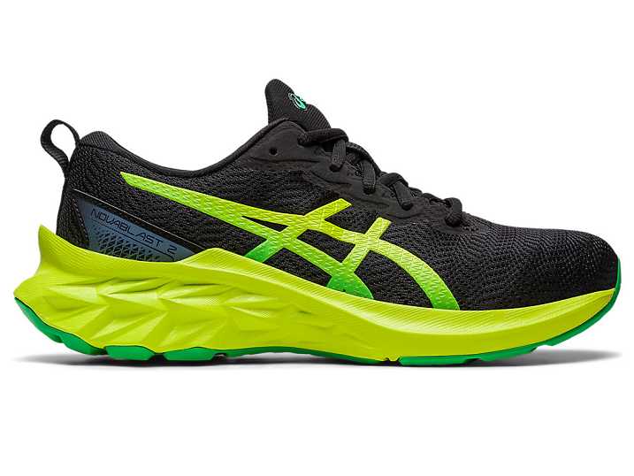 Asics NOVABLAST 2 Löparskor Barn Svarta Ljusgröna | Sverige-9436850
