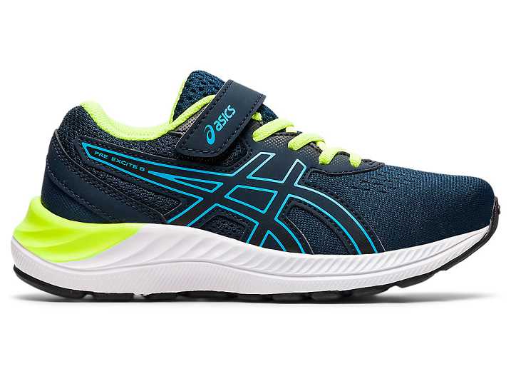 Asics PRE EXCITE 8 Löparskor Barn Blå Ljusturkos | Sverige-6903874