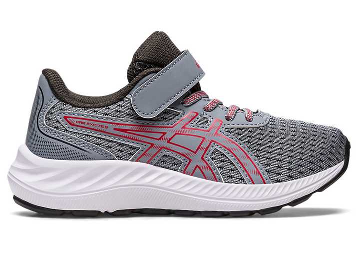Asics PRE EXCITE 9 Löparskor Barn Grå Röda | Sverige-9216573