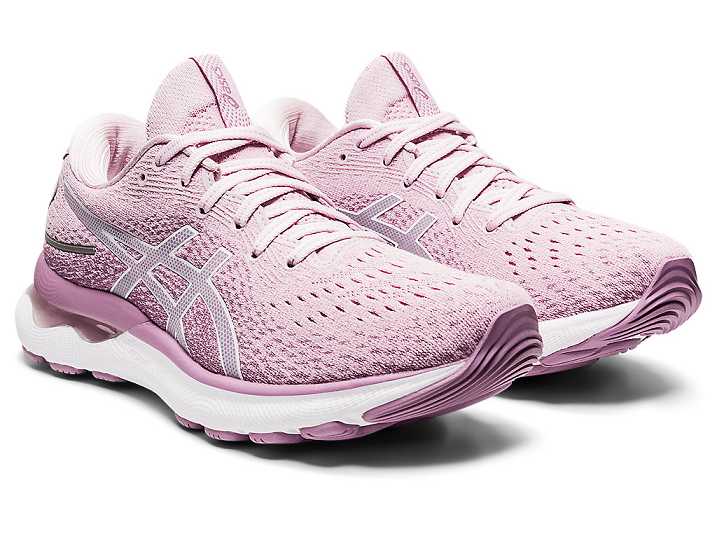 Kopa Asics Loparskor GEL NIMBUS 24 Dam Rosa Vita