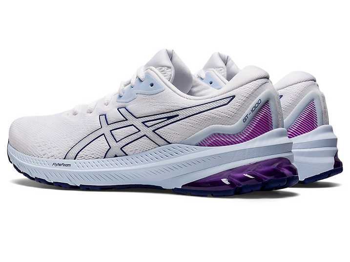 Kop Asics Loparskor Pa Natet GT 1000 11 WIDE Dam Vita Bla